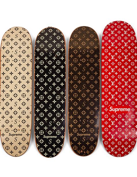 louis vuitton supreme skateboard price|Louis Vuitton skateboard deck.